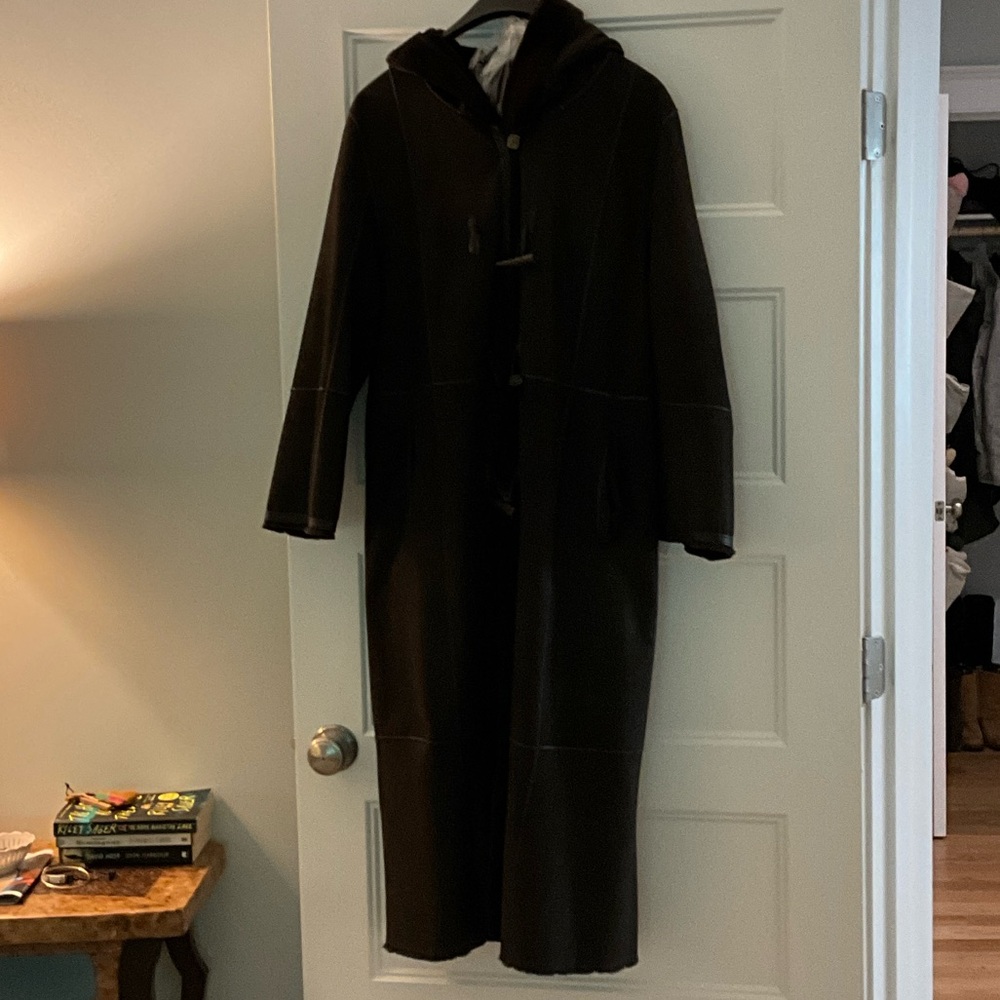 Sheared Mink brown dress Coat with Classic Silhouette